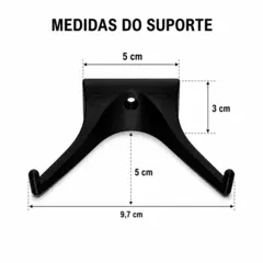 Diagrama do suporte com dimensões