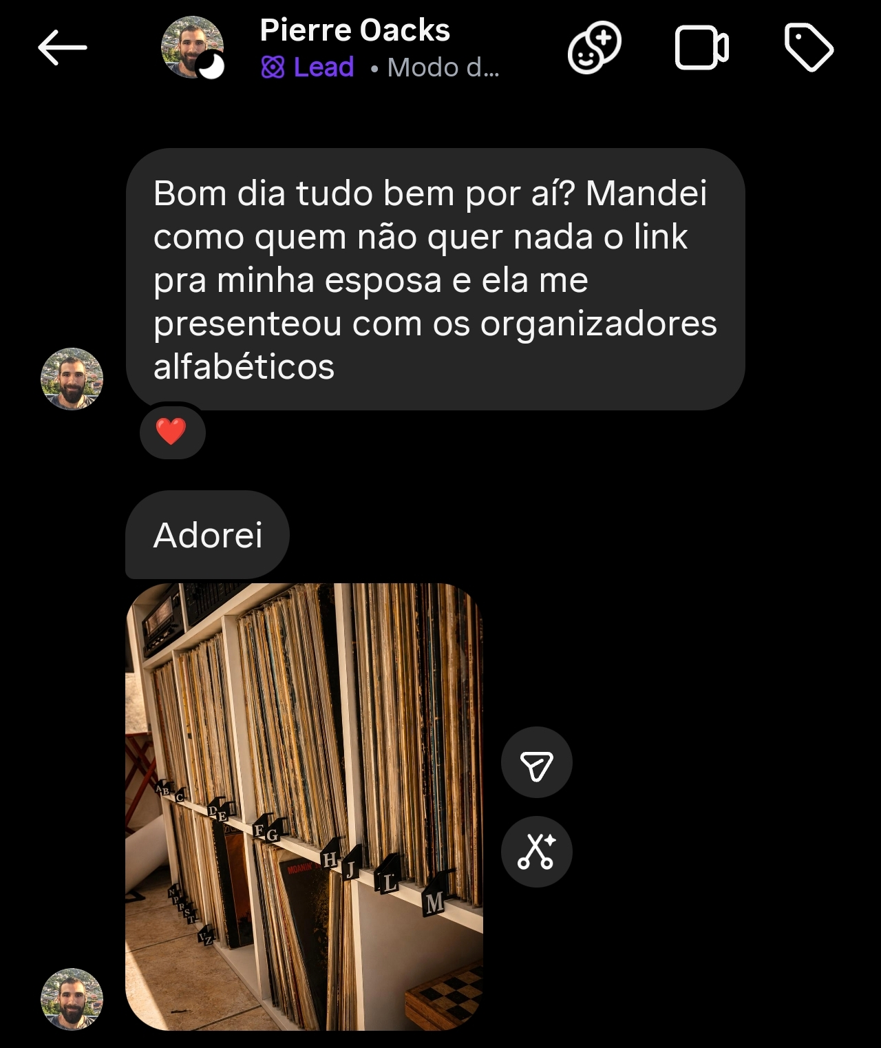Foto enviada por Pierre Oacks no instagram